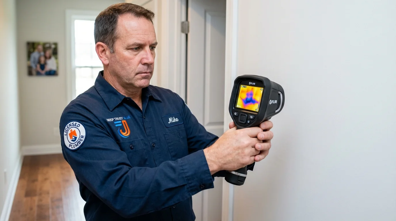 Thermal imaging leak detection by Johns Plumbing LLC in Corry